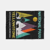 Yellowstone Wyoming Us National Park Camping Hikin Fleecedecke (Vorderseite (Horizontal))