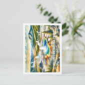 Yellowstone Wyoming USA Famous Place Wassercolor Postkarte (Stehend Vorderseite)