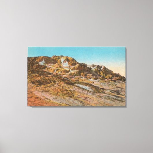 Yellowstone, WYView der Jupiter-Terrasse Leinwanddruck (Vorderseite)