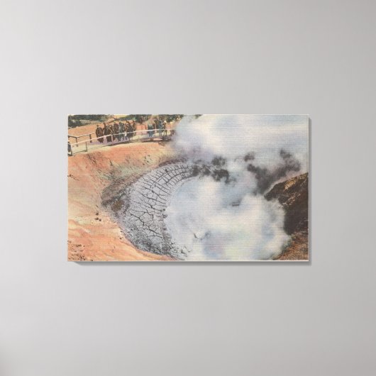 Yellowstone, WYView of Crater of Mud Volcano Leinwanddruck (Vorderseite)