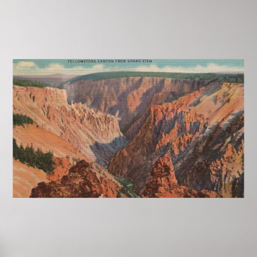 Yellowstone, WYView vom Yellowstone Canyon Poster (Vorne)