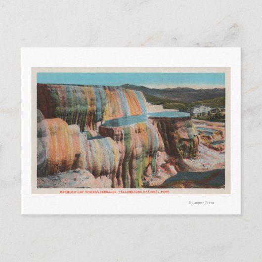 Yellowstone, WYView von Mammoth Hot Springs Postkarte (Vorderseite)