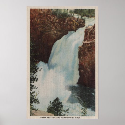 Yellowstone, WYWiew of Yellowstone River Falls Poster (Vorne)