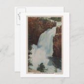 Yellowstone, WYWiew of Yellowstone River Falls Postkarte (Vorne/Hinten)