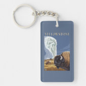 YellowstoneBison mit altem zuverlässigem Schlüsselanhänger (Vorderseite)