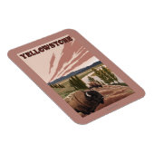 YellowstoneBison Scene Magnet (Rechte Seite)