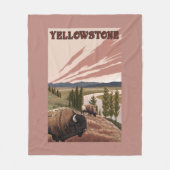 YellowstoneBison Szene Fleecedecke (Vorderseite)