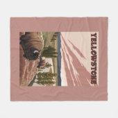 YellowstoneBison Szene Fleecedecke (Vorderseite (Horizontal))