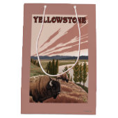 YellowstoneBison Szene Mittlere Geschenktüte (Rückseite)