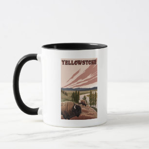 YellowstoneBison Szene Tasse