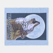 YellowstoneHowling Wolf Fleecedecke (Vorderseite (Horizontal))
