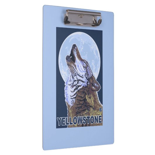 YellowstoneHowling Wolf Klemmbrett (Rechts)