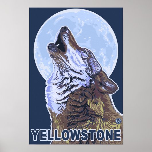 YellowstoneHowling Wolf Poster (Vorne)