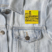 Yellowville-Häuser und -Zuhause und Wasserturm Button (Beispiel)