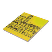 Yellowville-Häuser und -Zuhause und Wasserturm Fliese (Seite)