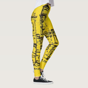 Yellowville-Häuser und -Zuhause und Wasserturm Leggings