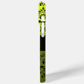 YELOW BLACK DAMASK GEM STONE MONOGRAMM Case-Mate iPhone HÜLLE (Rückseite / Links)