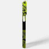 YELOW BLACK DAMASK GEM STONE MONOGRAMM Case-Mate iPhone HÜLLE (Rückseite / Rechts)