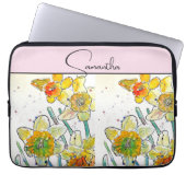 Yelow Daffodil Aquarellfarben Dofodien Blumenkohl- Laptopschutzhülle (Vorderseite)