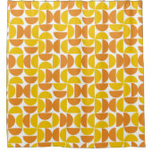 Yelow Orange Circles Bauhaus Duschvorhang (Vorderseite)