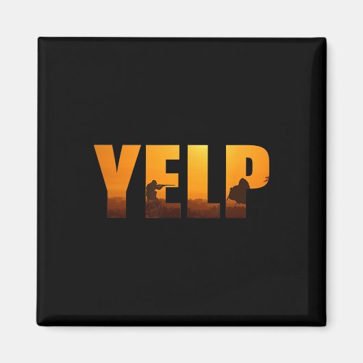 Yelp Turkey Ruf Funny Turkey Jagd Magnet (Vorne)