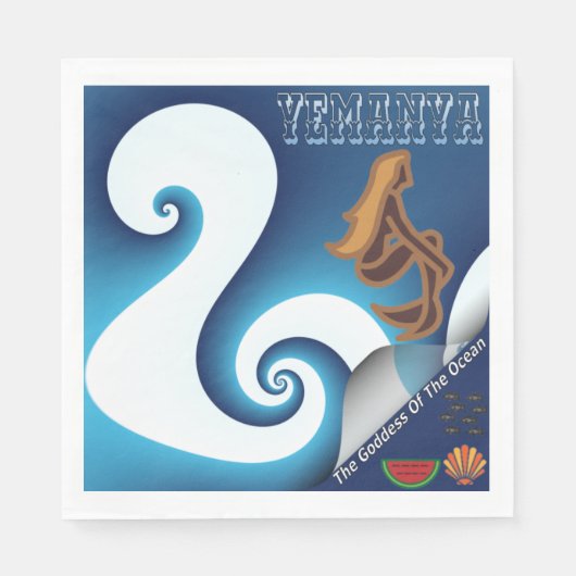 Yemanya-Göttin Serviette (Vorderseite)