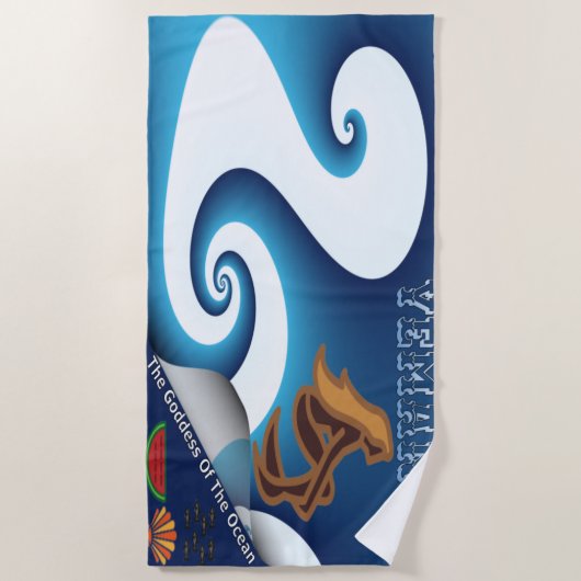 Yemanya-Göttin Strandtuch (Vorderseite)