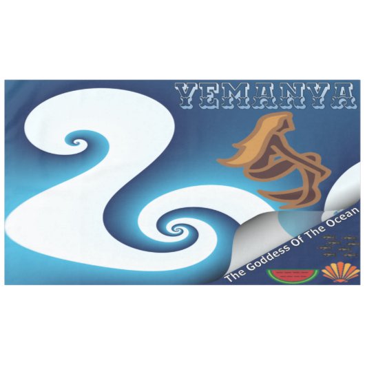 Yemanya-Göttin Tischdecke (Vorderseite (Horizontal))