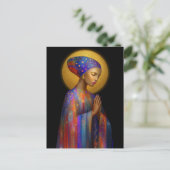 Yemaya Goddess of Liebe Protection Healing Portrai Postkarte (Stehend Vorderseite)