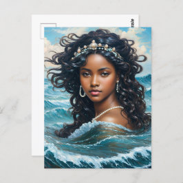 Yemaya Orisha Water Goddess Ocean Art Postkarte