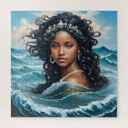 Yemaya Orisha Water Goddess Oceancore Ästhetik Puzzle (Vertikal)