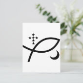 Yemaya Veve in Schwarz Postkarte (Stehend Vorderseite)