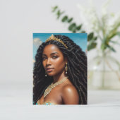Yemaya Water Goddess Orisha Art Postkarte (Stehend Vorderseite)
