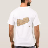 Yemen-Flagge und Karten-T - Shirt (Rückseite)