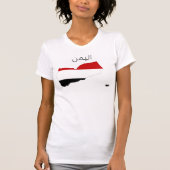 Yemen-Landesflaggekarten-Formsymbol T-Shirt (Vorderseite)