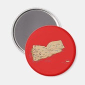 Yemen Map Magnet (Vorderseite/Rückseite)