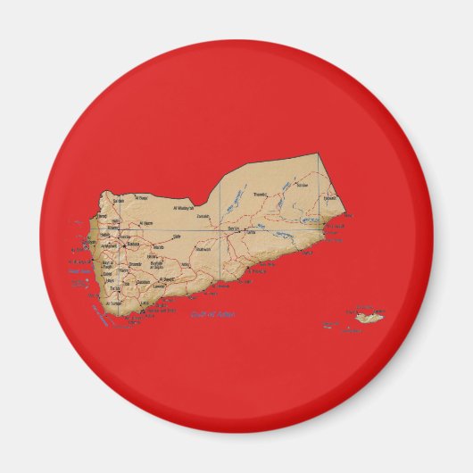 Yemen Map Magnet (Vorne)