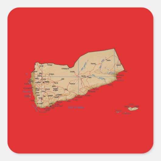 Yemen Map Sticker (Vorderseite)