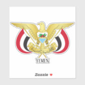 Yemen National Emblem Patriotic Aufkleber (Blatt)
