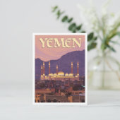 Yemen Vintage Travel Postkarte (Stehend Vorderseite)