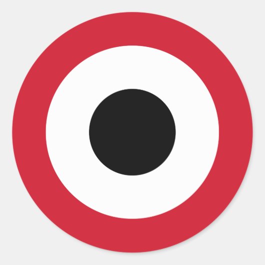 Yemeni Air Force Roundel Runder Aufkleber (Vorderseite)