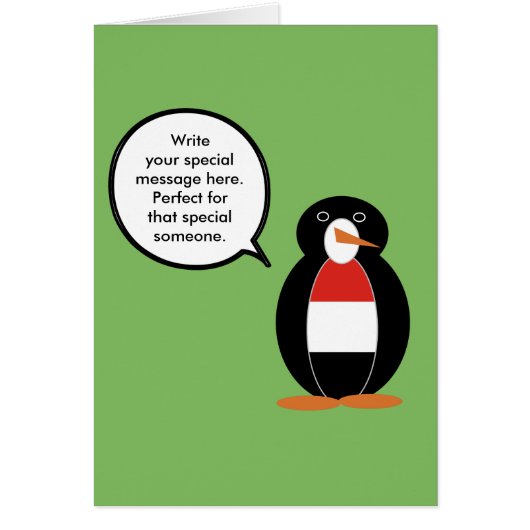 Yemeni Talking Frau Talking Pinguin Menü oder Tabe (Vorne)