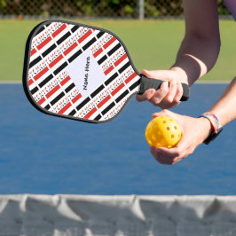 Yemeni Yemeni Flag geteerte schwarze Personalisier Pickleball Schläger
