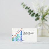 Yen Currency Growth Chart Visitenkarte (Stehend Vorderseite)