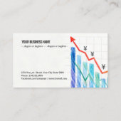 Yen Currency Growth Chart Visitenkarte (Rückseite)