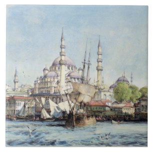 Yeni Jami und St. Sophia vom goldenen Horn, Winkel Fliese
