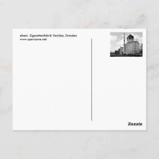 Yenidze Postkarte (Rückseite)