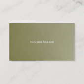 Yen's Gesicht [grün] Visitenkarten Visitenkarte (Rückseite)