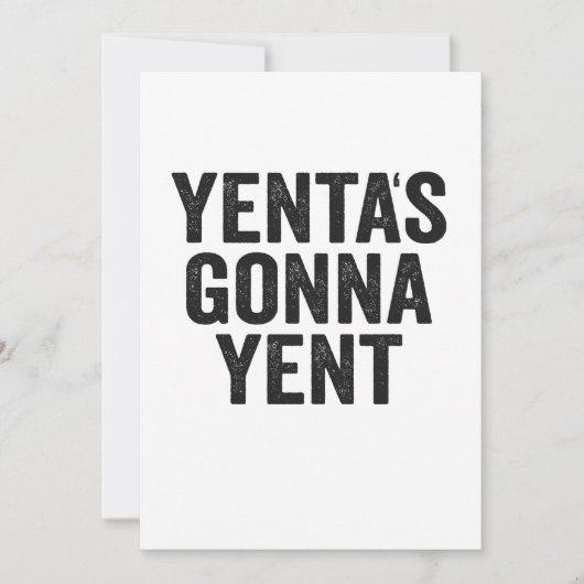 Yenta's Gonna Yent Funny Jewish Hanukkah Holiday Dankeskarte (Vorderseite)