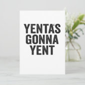 Yenta's Gonna Yent Funny Jewish Hanukkah Holiday Dankeskarte (Stehend Vorderseite)